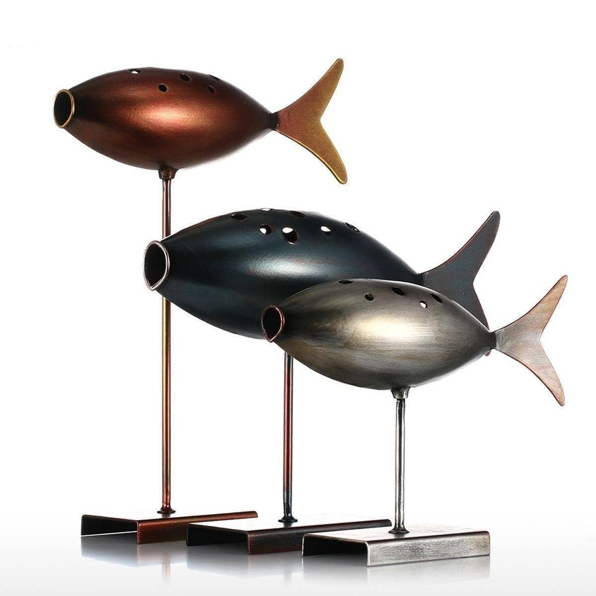 Elegant Submarine Fish Sculpture: Retro Decor for Modern Homes