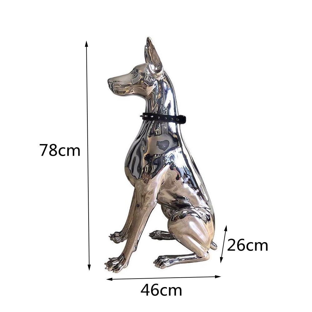 European Style Resin Dog Sculpture - Elegant and Decorative Ornaments