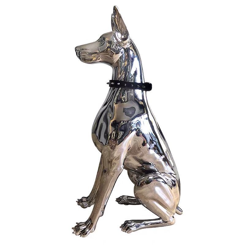 European Style Resin Dog Sculpture - Elegant and Decorative Ornaments