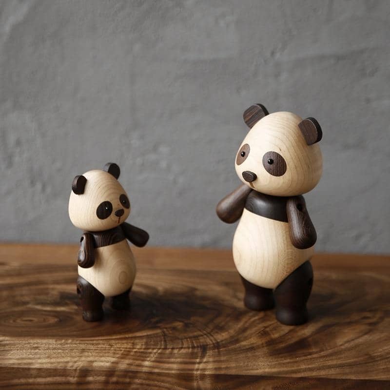 Exotic Wooden Panda Handicraft: Nordic Design