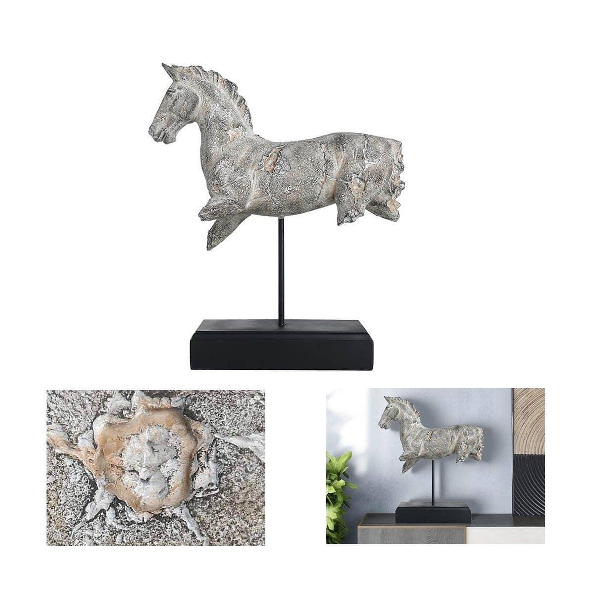 Graceful Gallop Incomplete Horse Sculpture: Elegant Art Decor