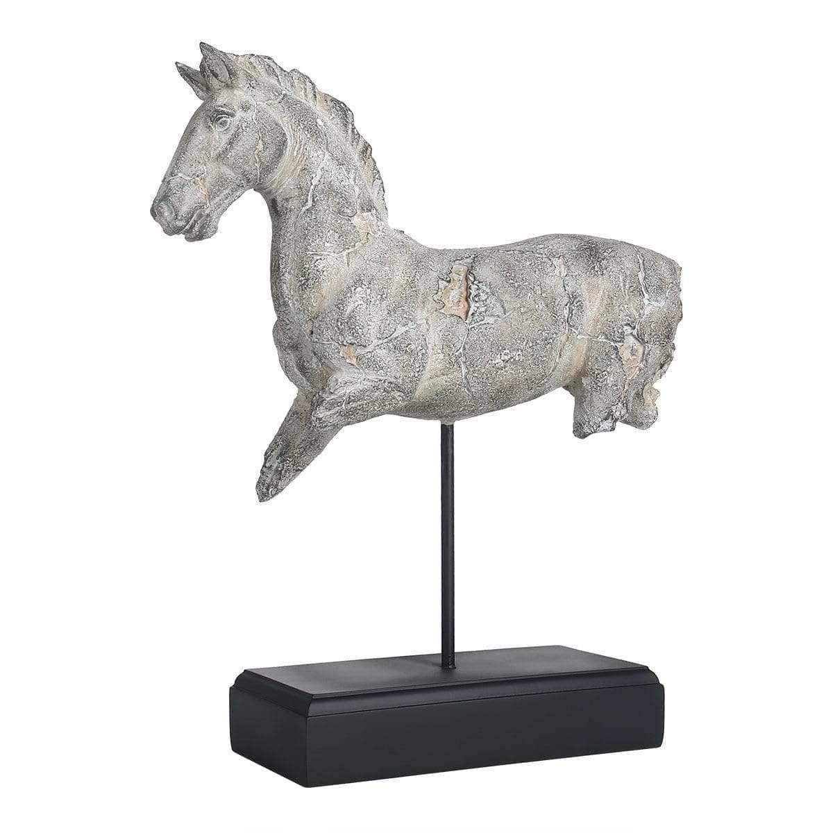 Graceful Gallop Incomplete Horse Sculpture: Elegant Art Decor