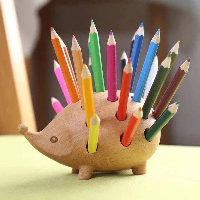 Hedgehog Haven Pen Holder: Cute and Stylish Desk Decor for Animal Lovers