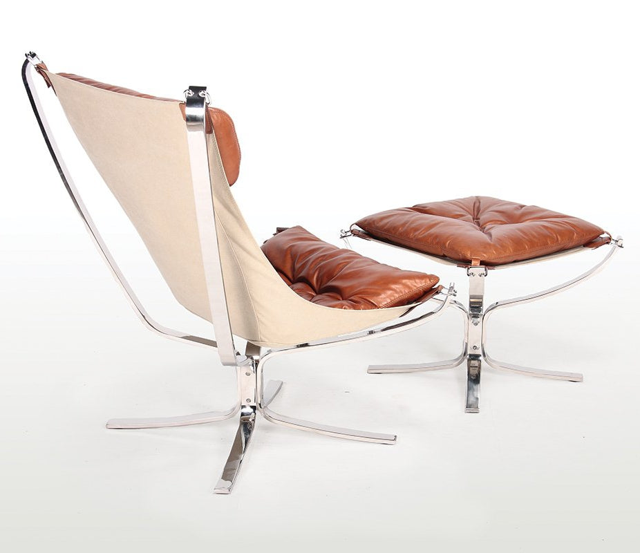 Falcon Style Lounge Chair and Ottoman