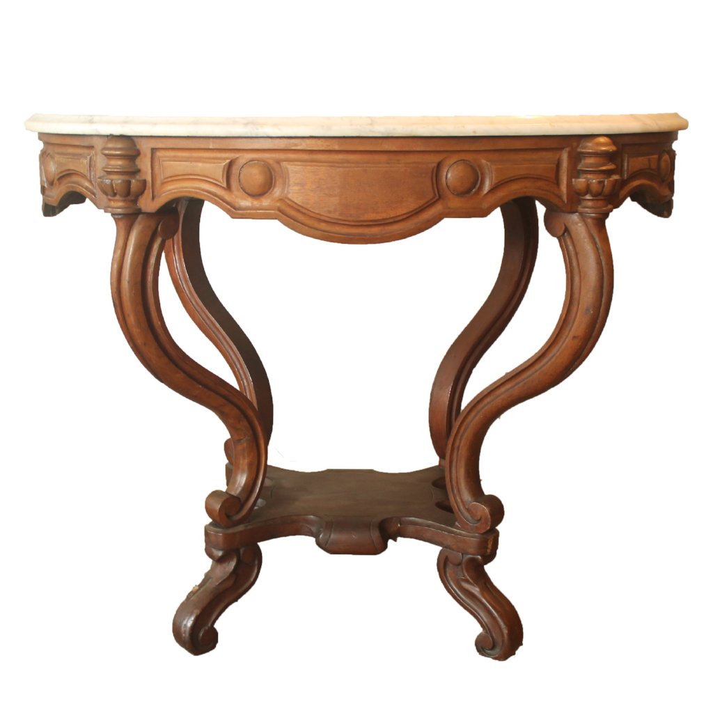 Classic Console Table with Marble Top