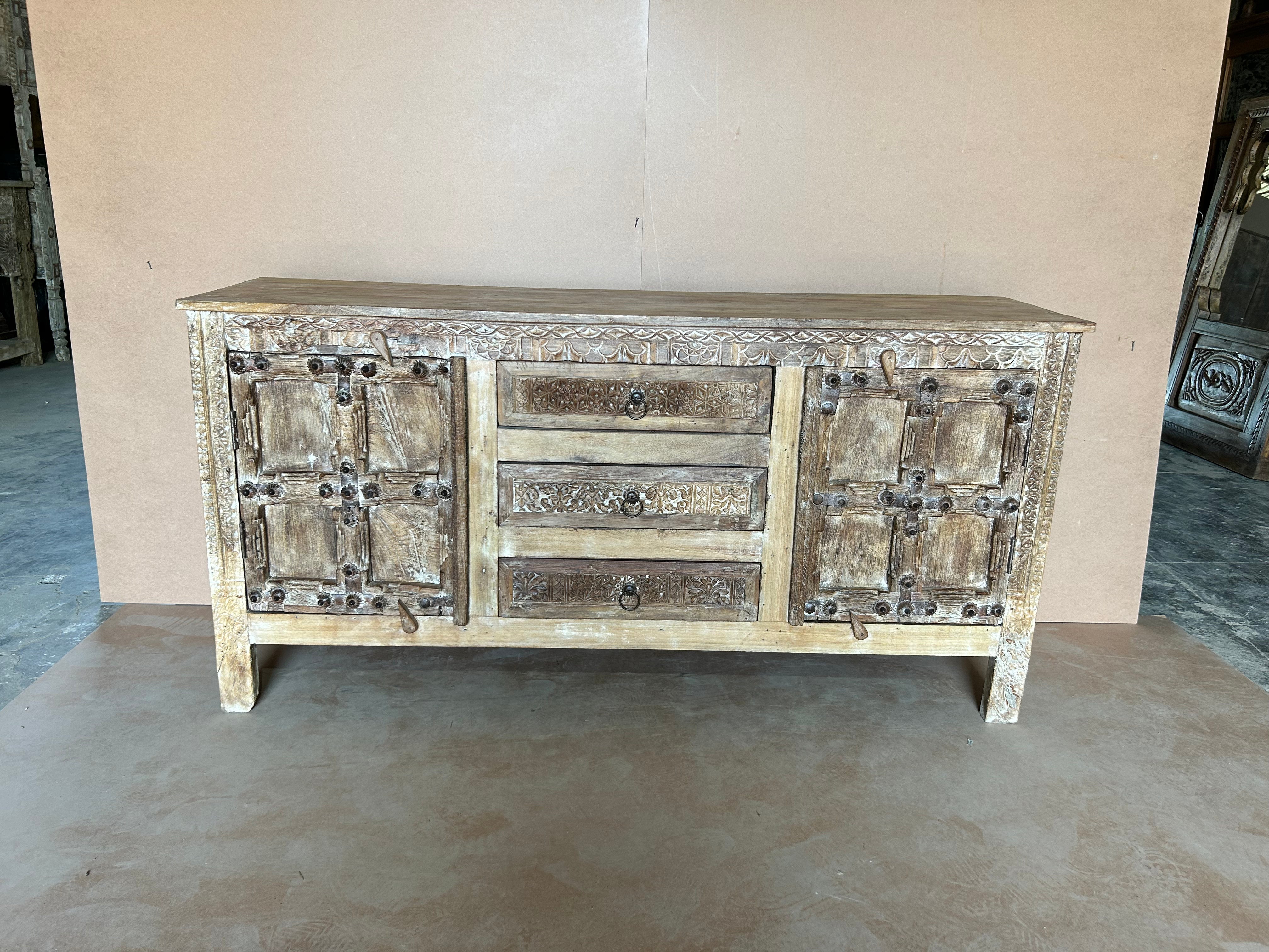 Wooden Sideboard SK21 (W150 X D40 X H75 cm)