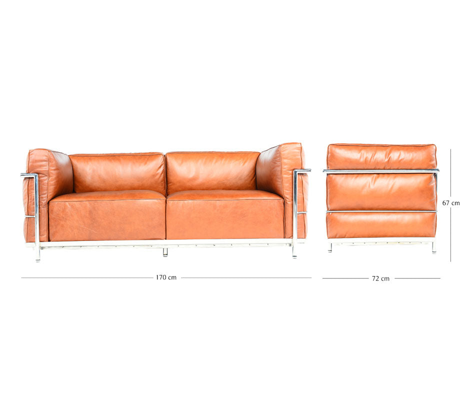 LC3 Grand Confort Style 2 Seater Sofa