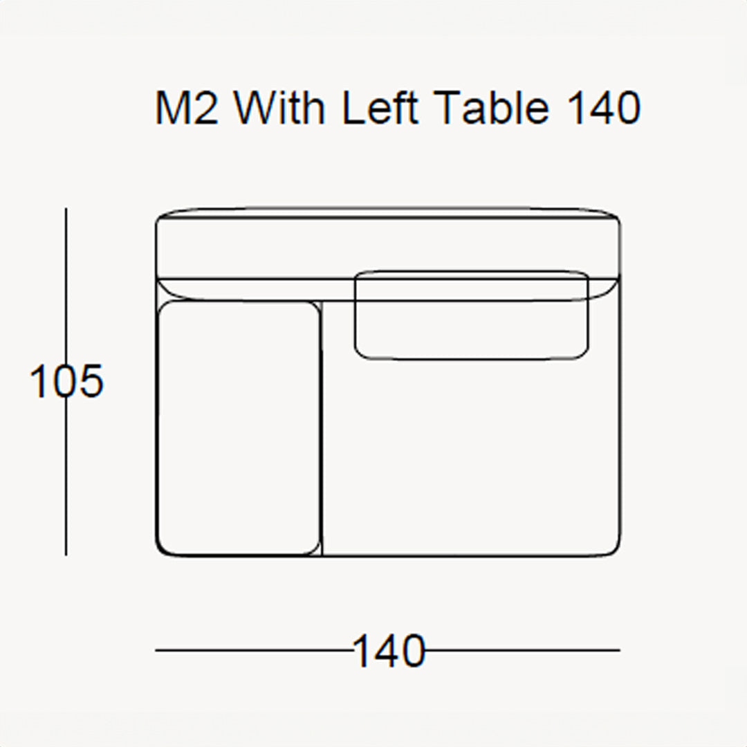 Pre-order 120 Days Delivery - HARMONY LEFT TABLE MODULE SAR-LEFT/TABLE004