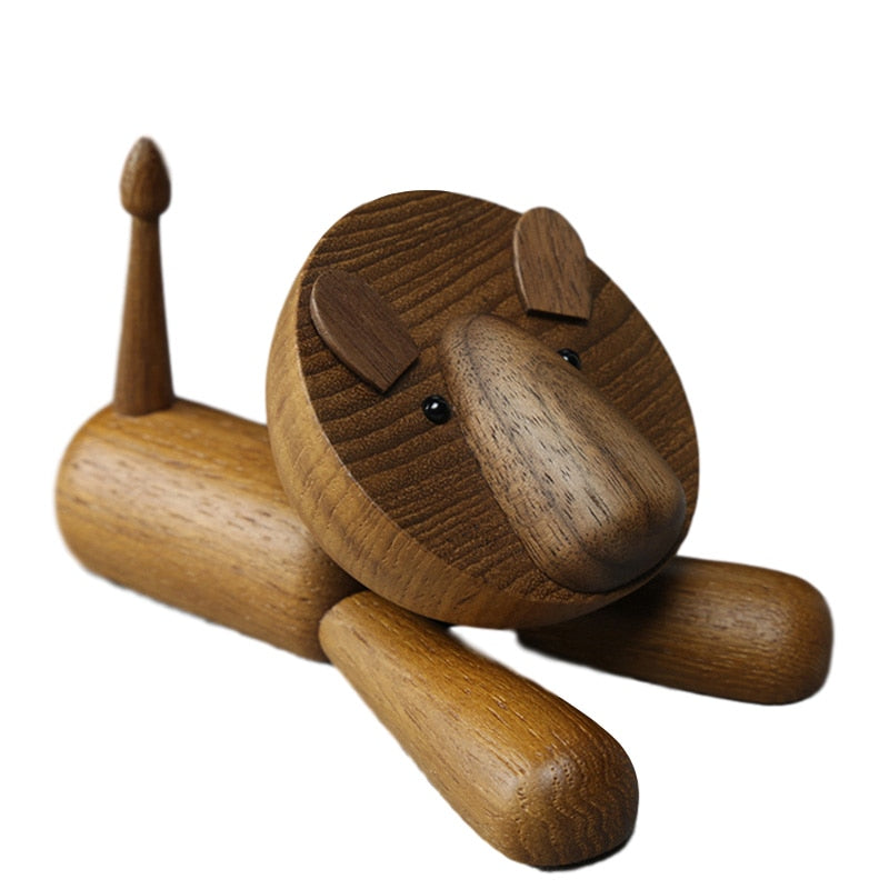 Little Lion King Wooden Figure - Nordic Home Decor