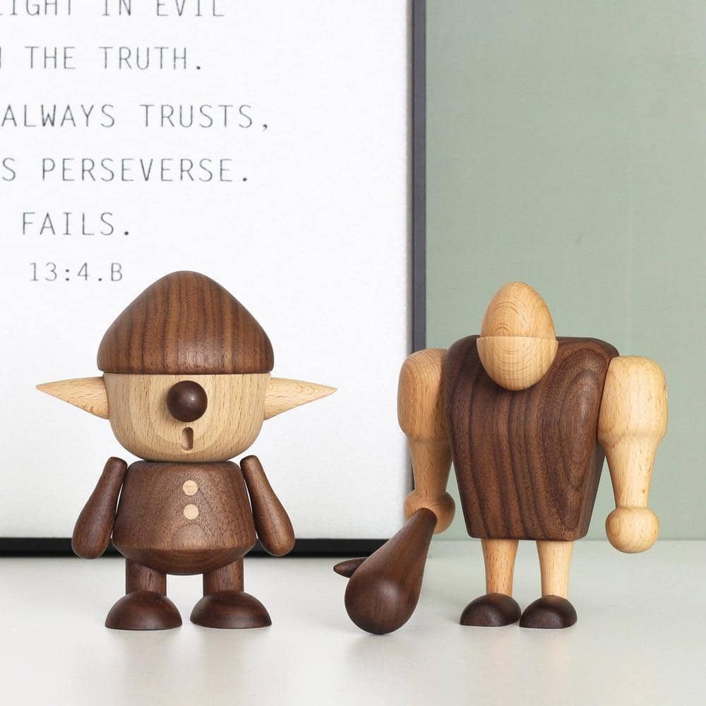 Natural Wood Hobbit Figure - Nordic Style Home Decor