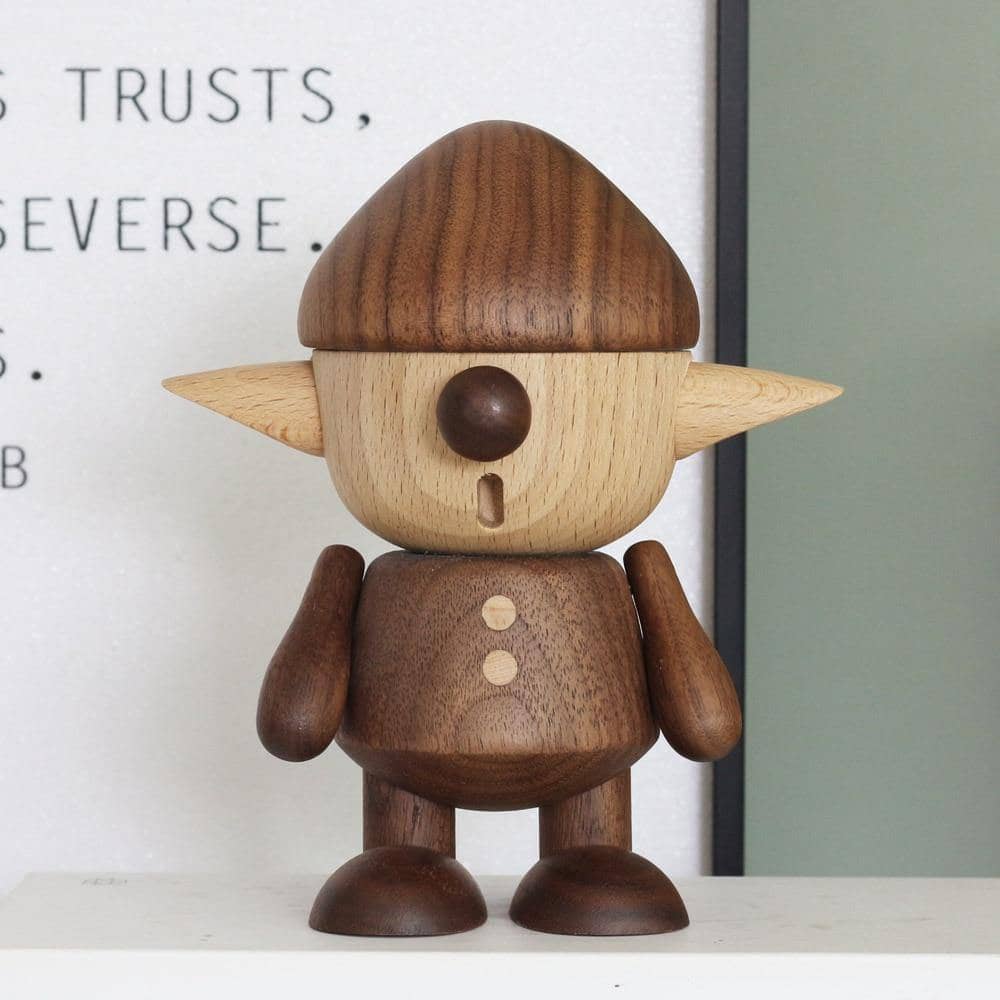 Natural Wood Hobbit Figure - Nordic Style Home Decor