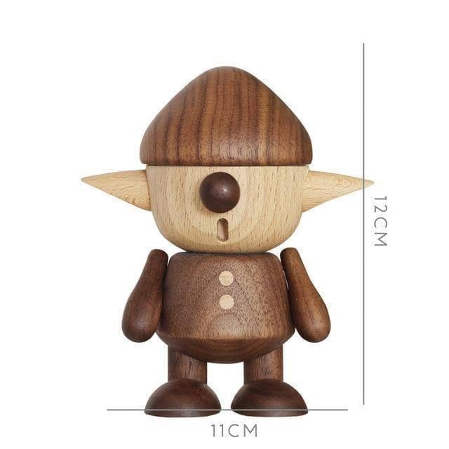 Natural Wood Hobbit Figure - Nordic Style Home Decor