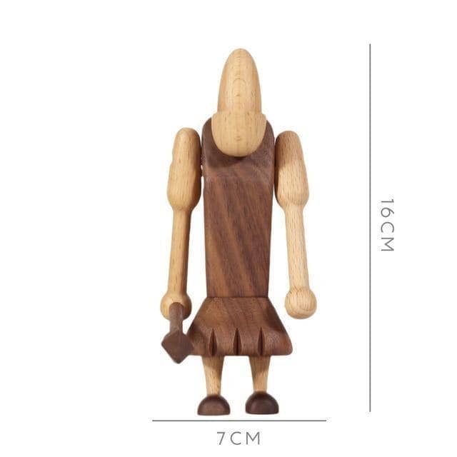 Natural Wood Hobbit Figure - Nordic Style Home Decor