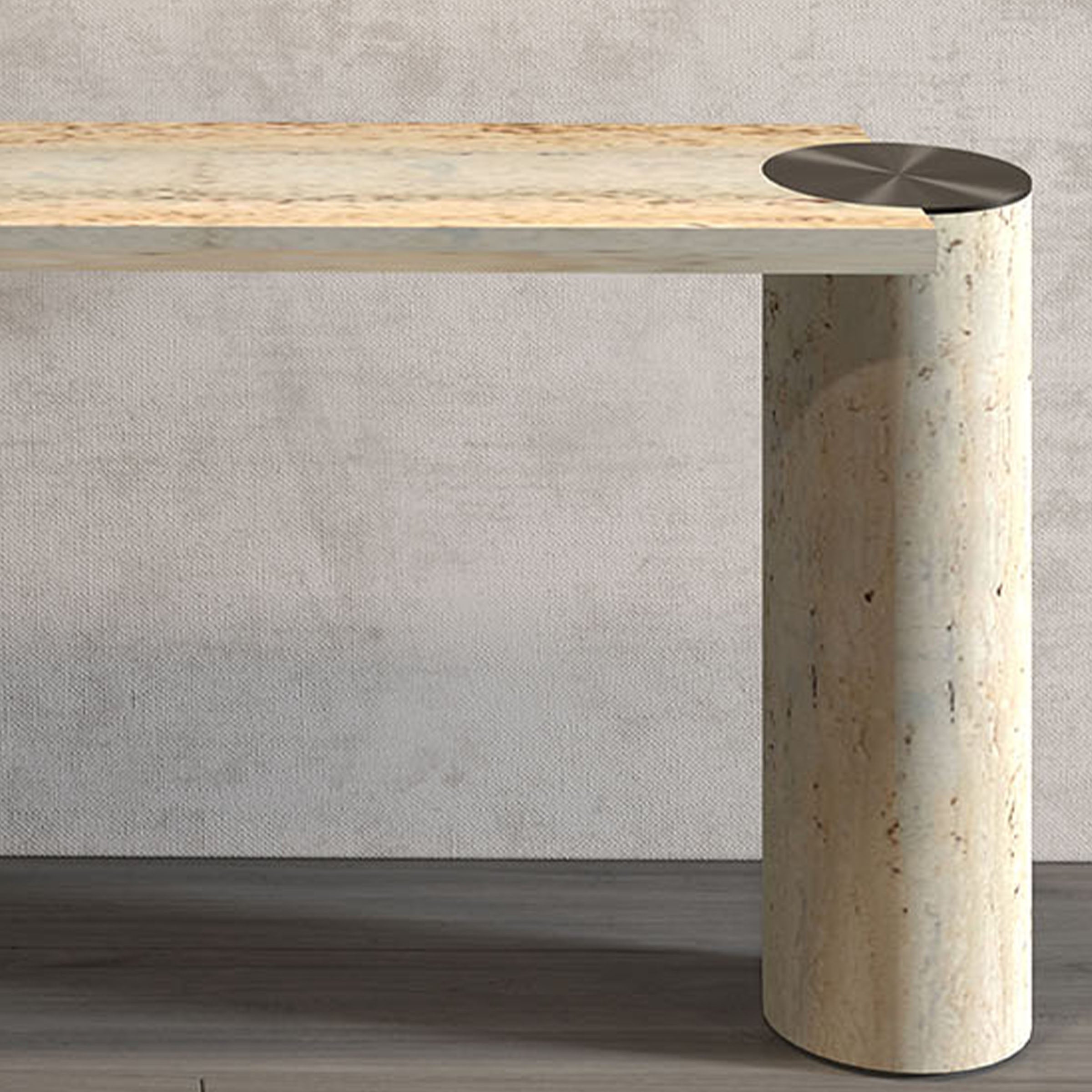 Pre-order 65 Days for Delivery - Zurich Travertine Console 200cm - DZ463DTS / 463DTS