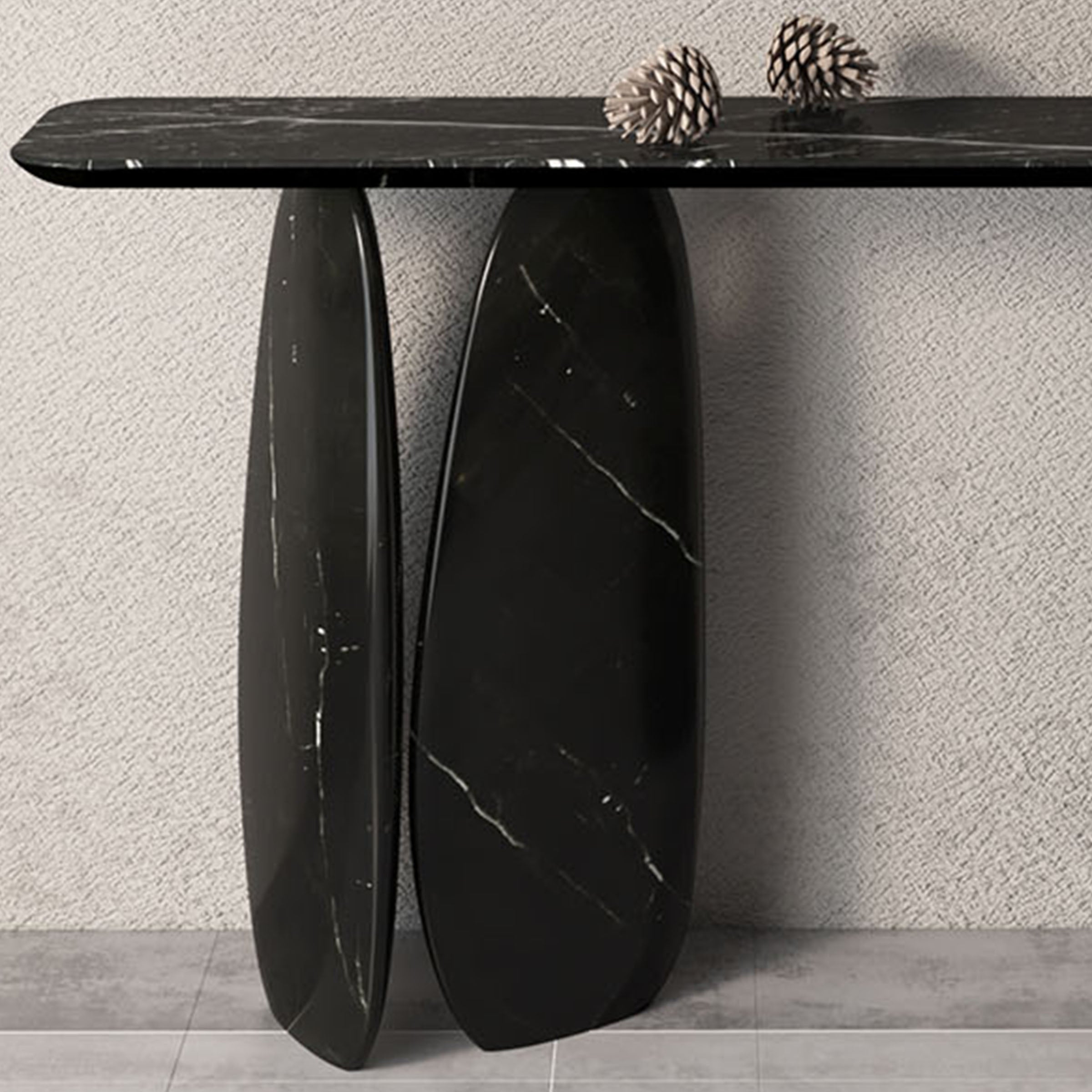 Pre Order 25 Days Delivery - Lisbon Nero Marquina Console Table - 495DTN