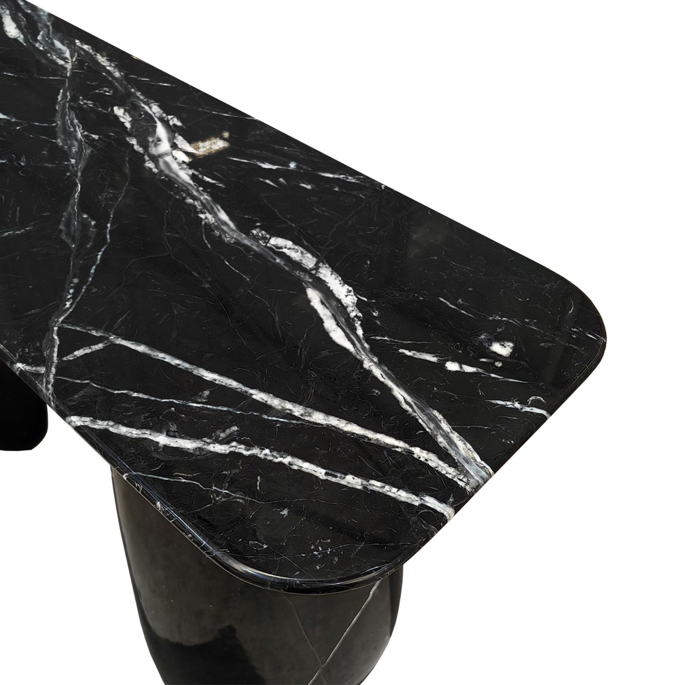 Pre Order 25 Days Delivery - Lisbon Nero Marquina Console Table - 495DTN