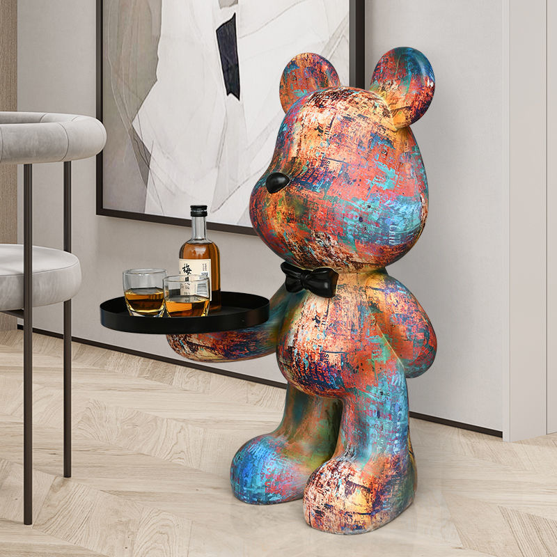 Nordic Bear Sculpture - Resin Statue for Stylish Home Decor