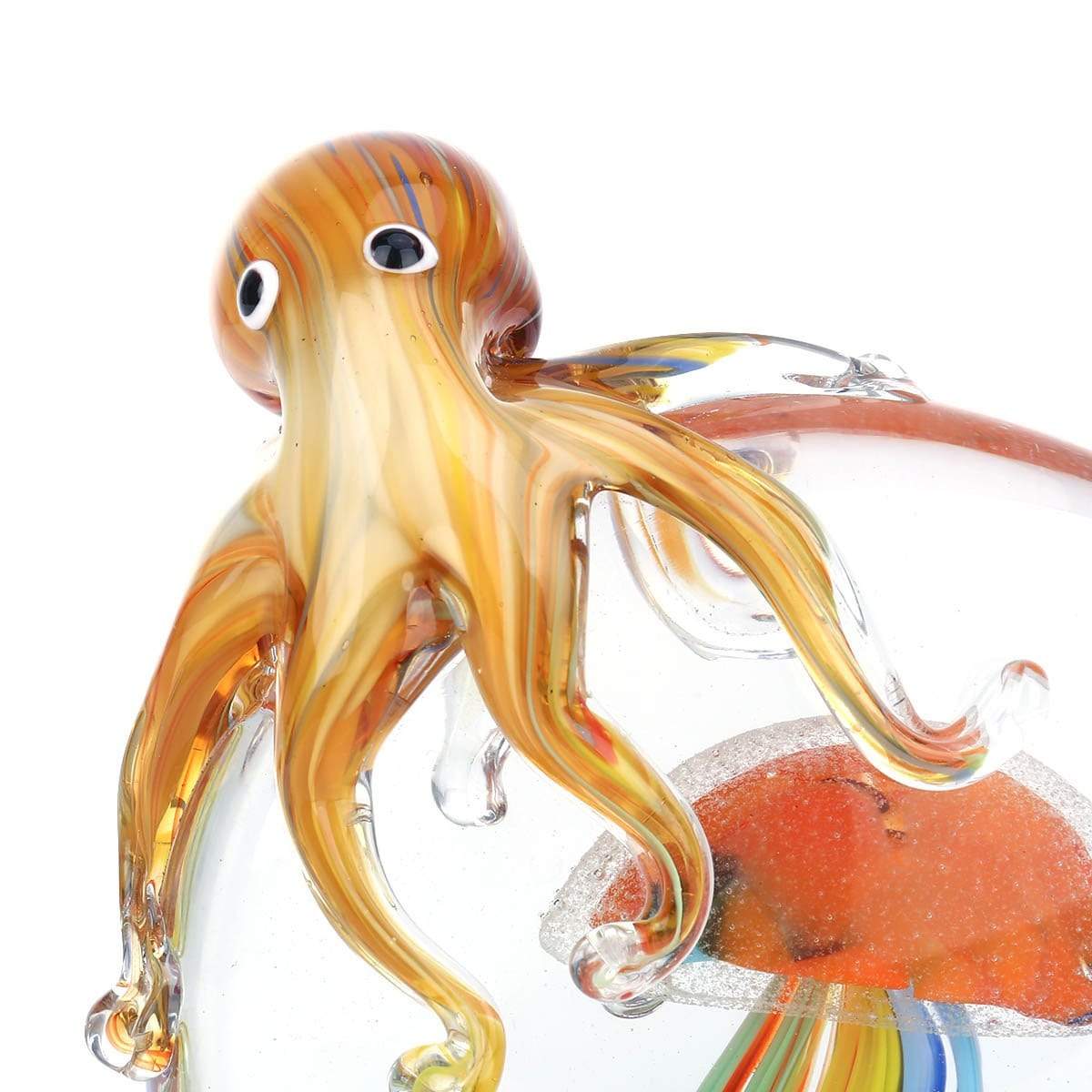 Ocean Symphony: Handcrafted Glass Jellyfish and Octopus