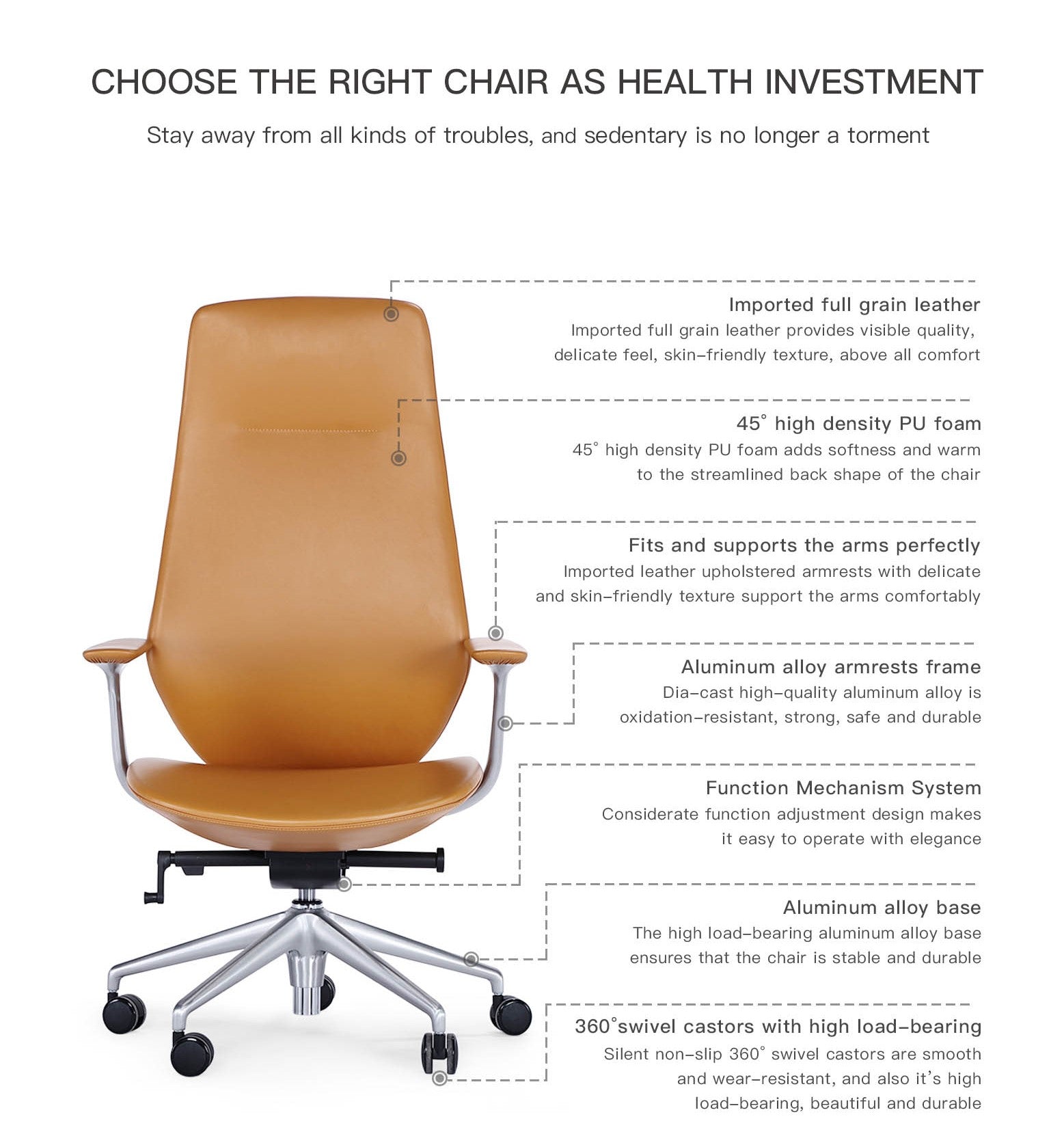 Grace High Back Office Chair