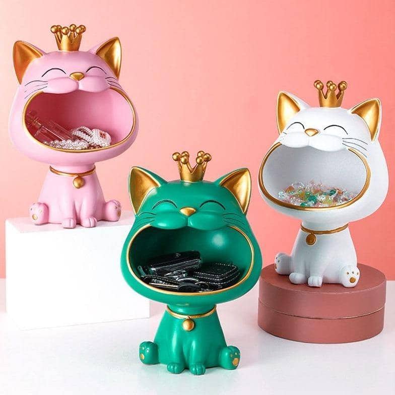 Personalized Lucky Cat Coin Storage Statue - Stylish Home Decor