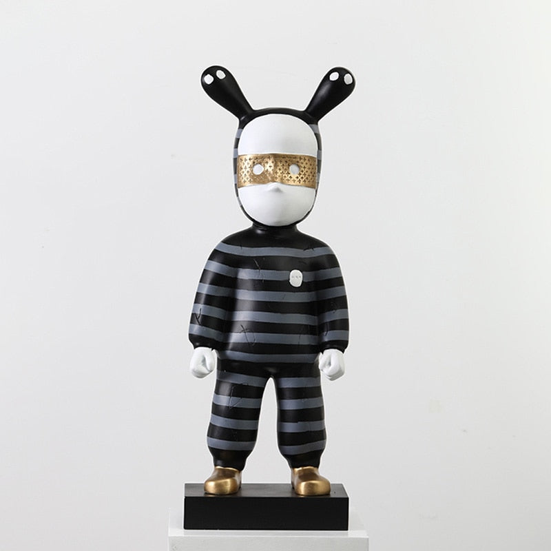 Playful Presence: The Guest Rolito Cartoon Character Floor Figurine