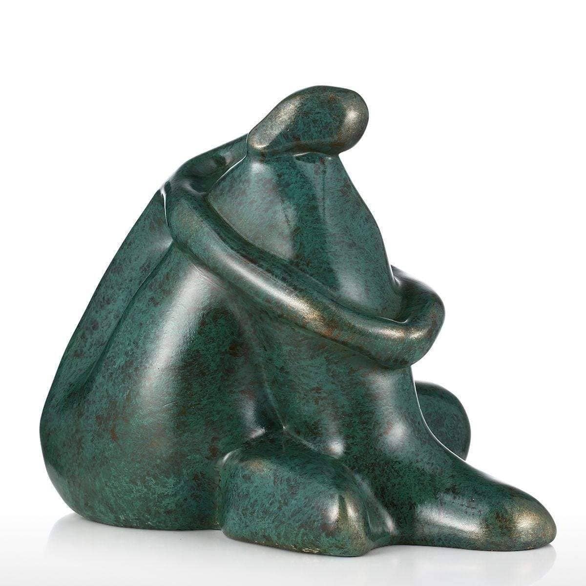 Plump Woman Thinking Figurine - Stylish Modern Decor