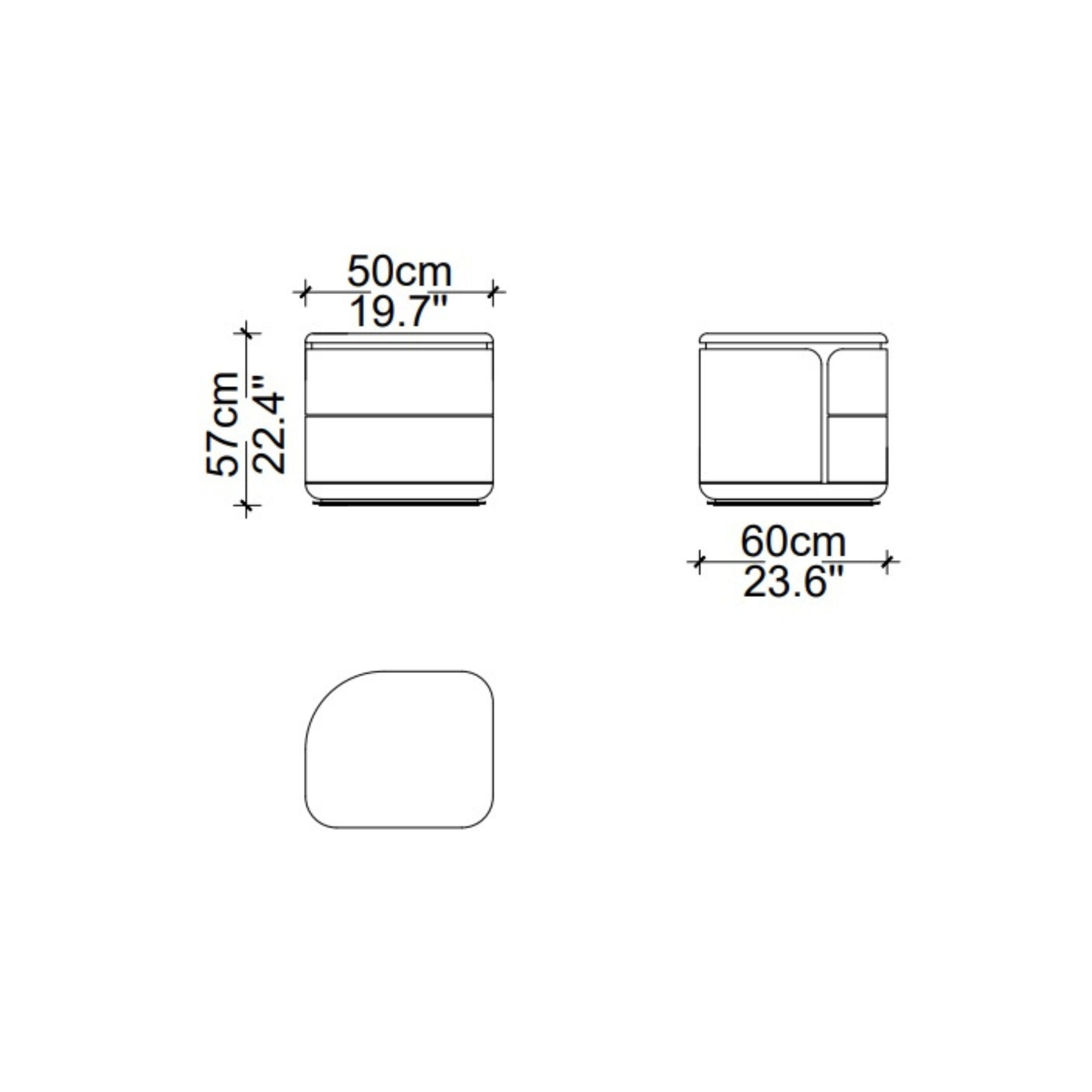 2X Tulip Bedside Tables KOMTLP001