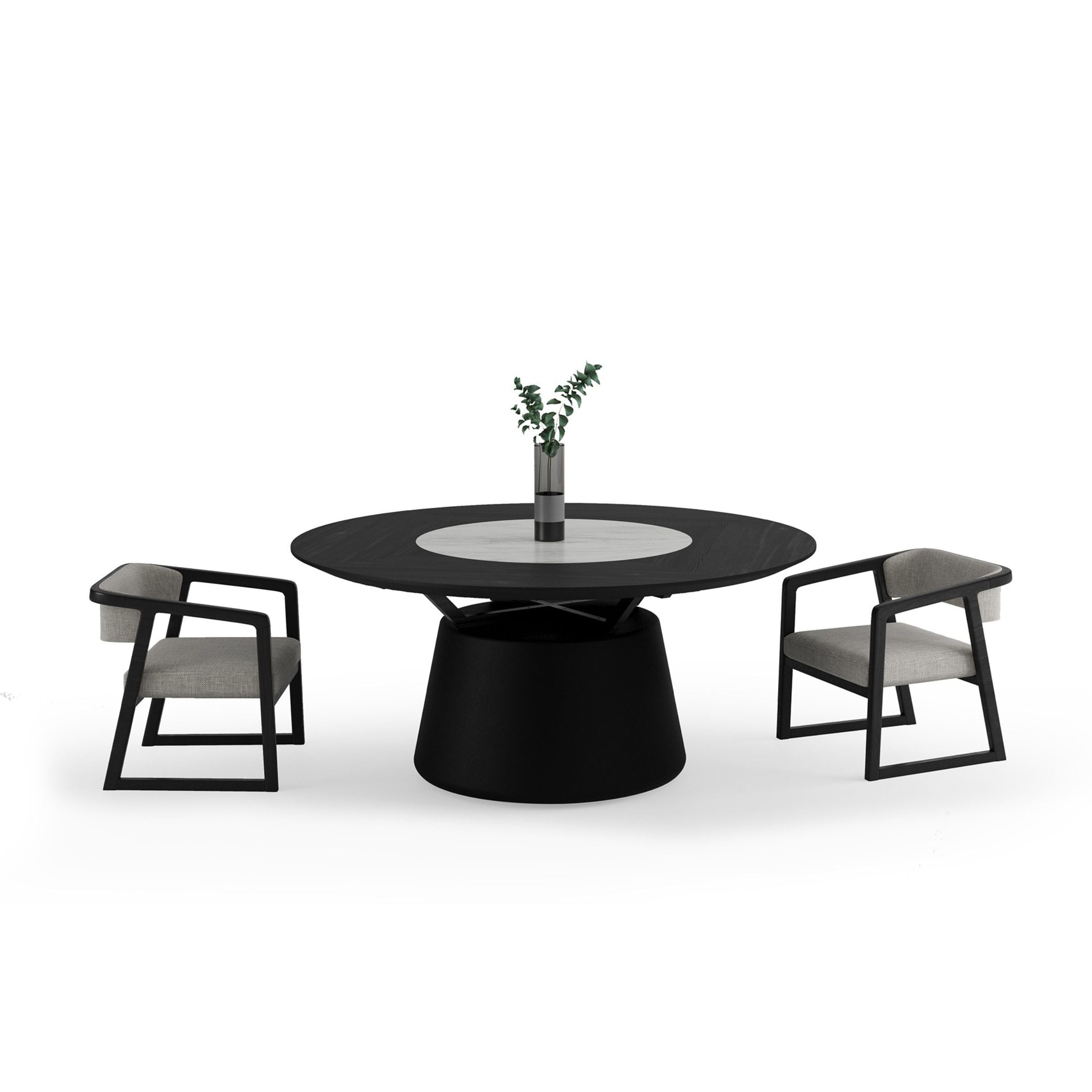 Collect Grey Round Dining Table 190cm YLCG-DTR190