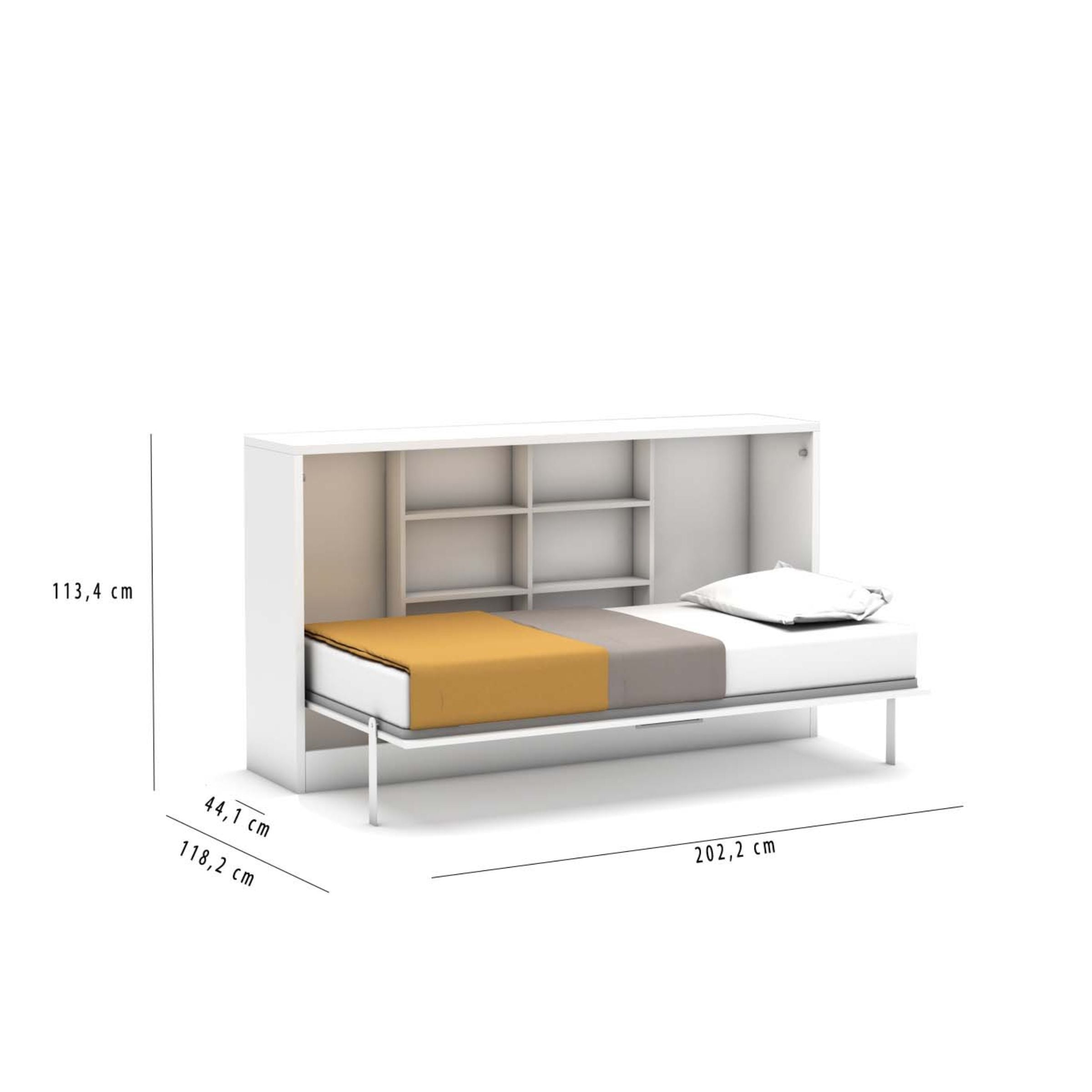 LIFE Convertable Wall Bed & Mattress with Desk Module 1121 1121C/1121D