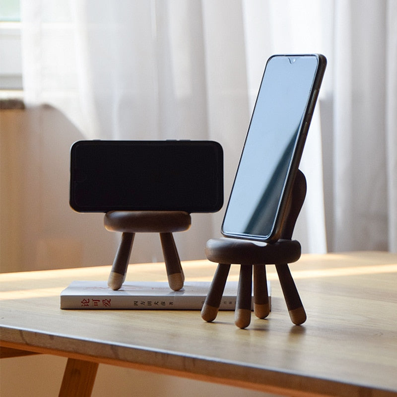 Rabbit Wood Phone & Pencil Holder - Nordic Elegance