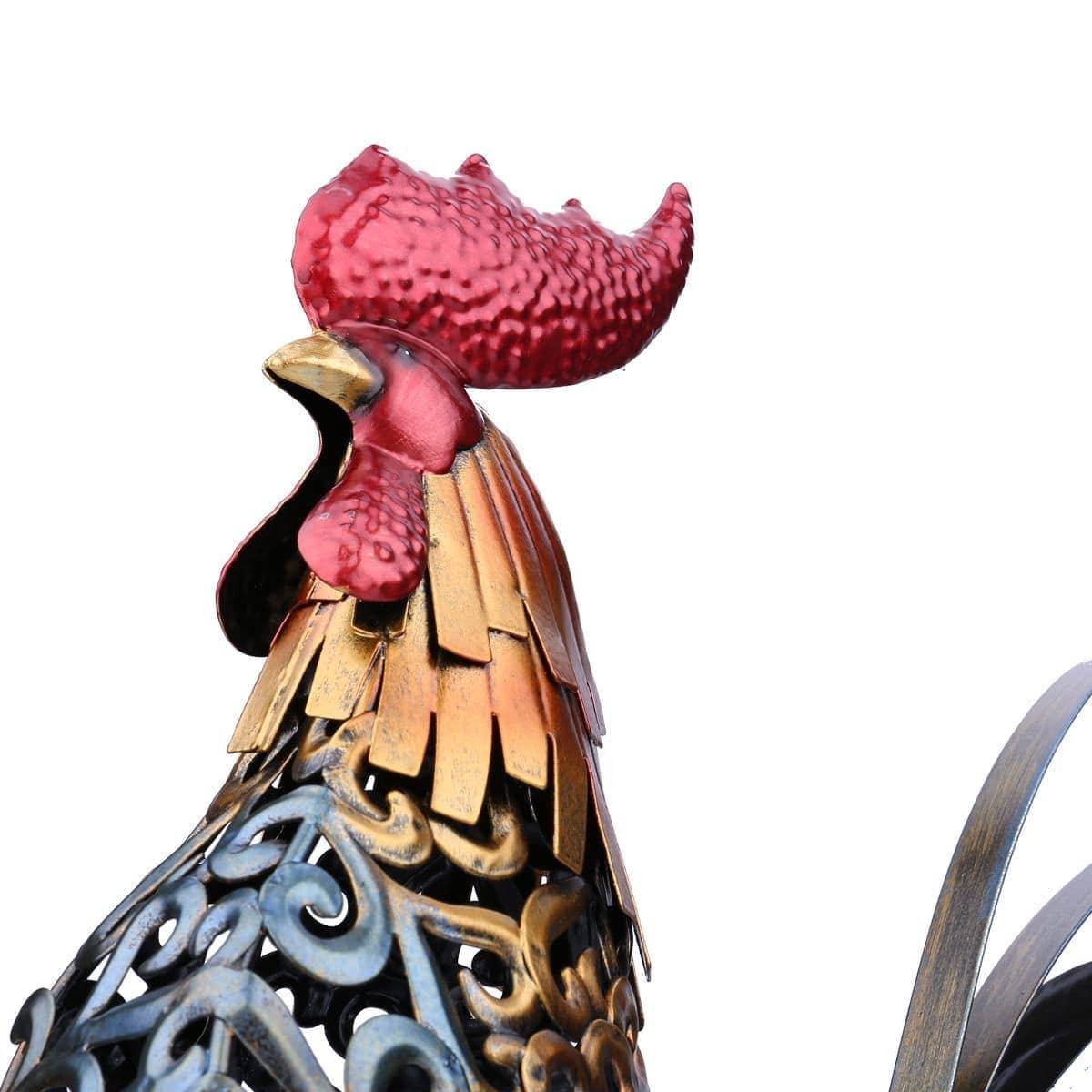 Rooster Carved Sculpture - Striking Chic