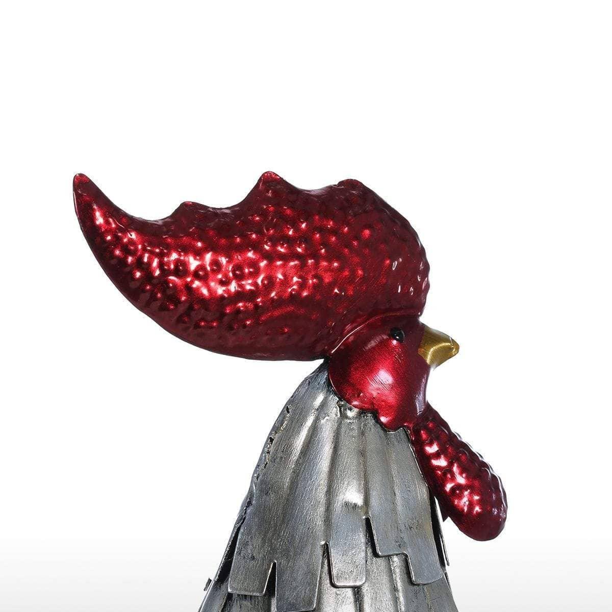 Rooster Carved Sculpture - Striking Chic