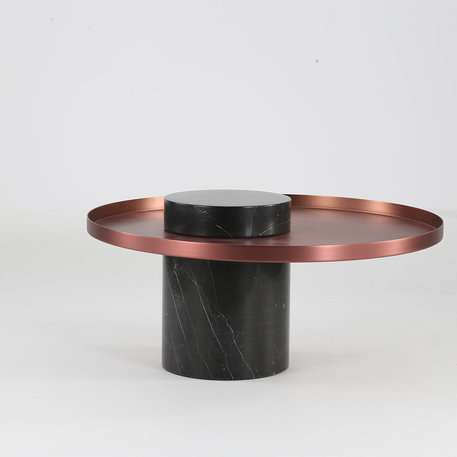 Solid Black Marble Side Table  St8699-70