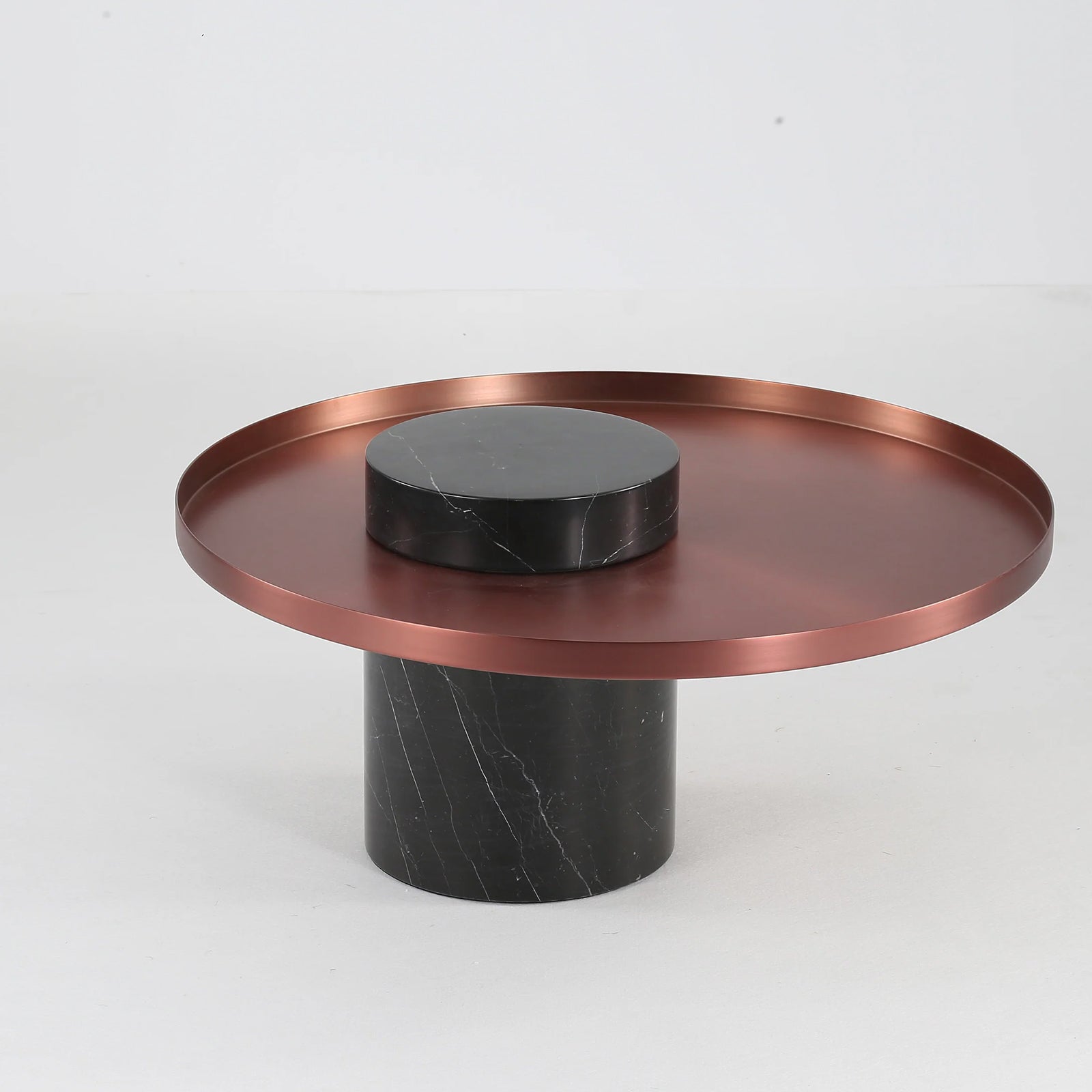 Solid Black Marble Side Table  St8699-70