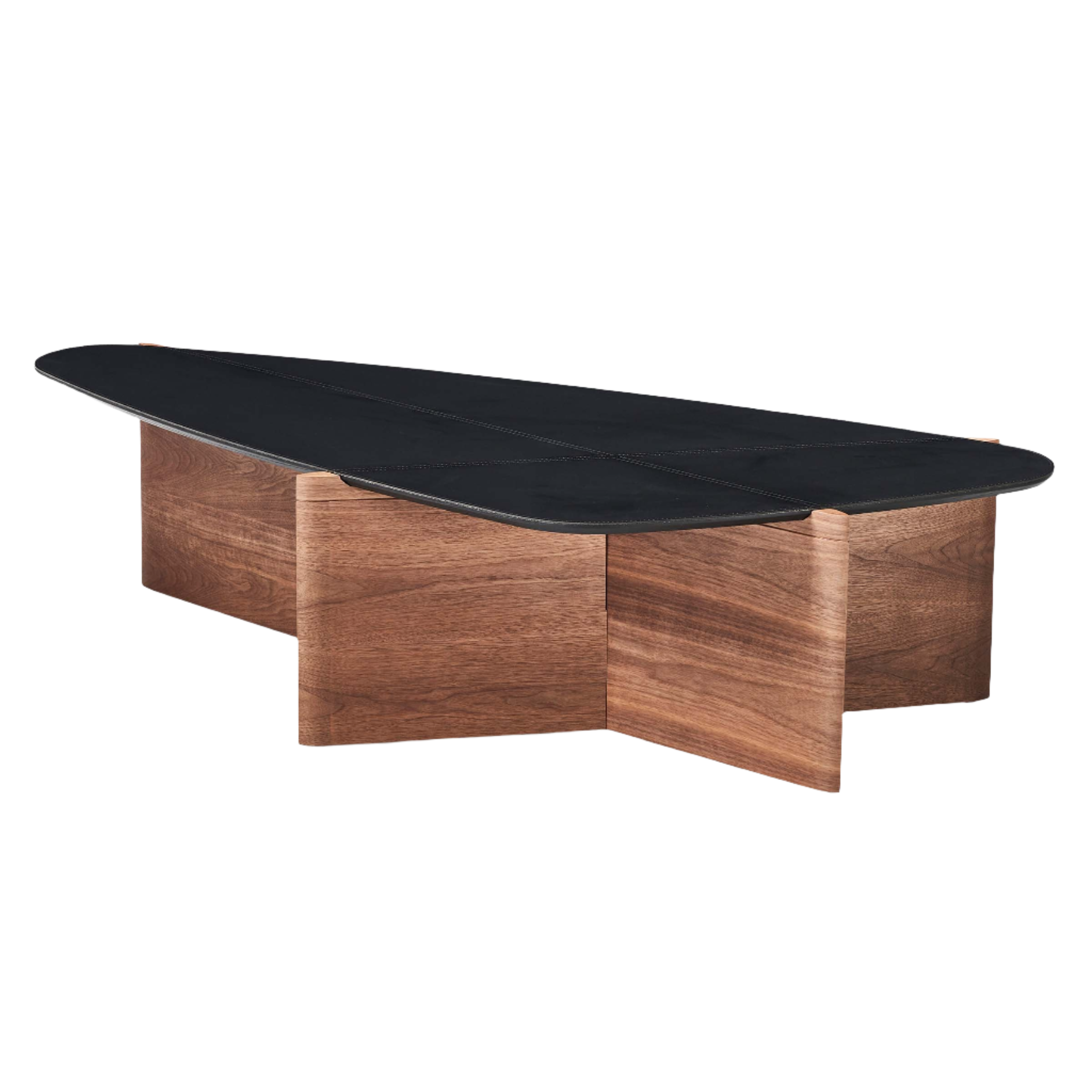 Seina Saddle Leather Top Coffee Table  LT055M