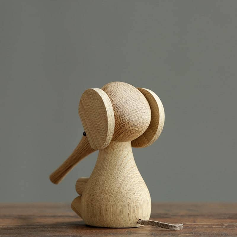 Solid Wood Elephant Puppet - Playful & Charming Nordic Home Decor