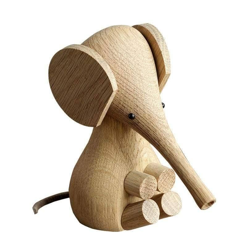 Solid Wood Elephant Puppet - Playful & Charming Nordic Home Decor