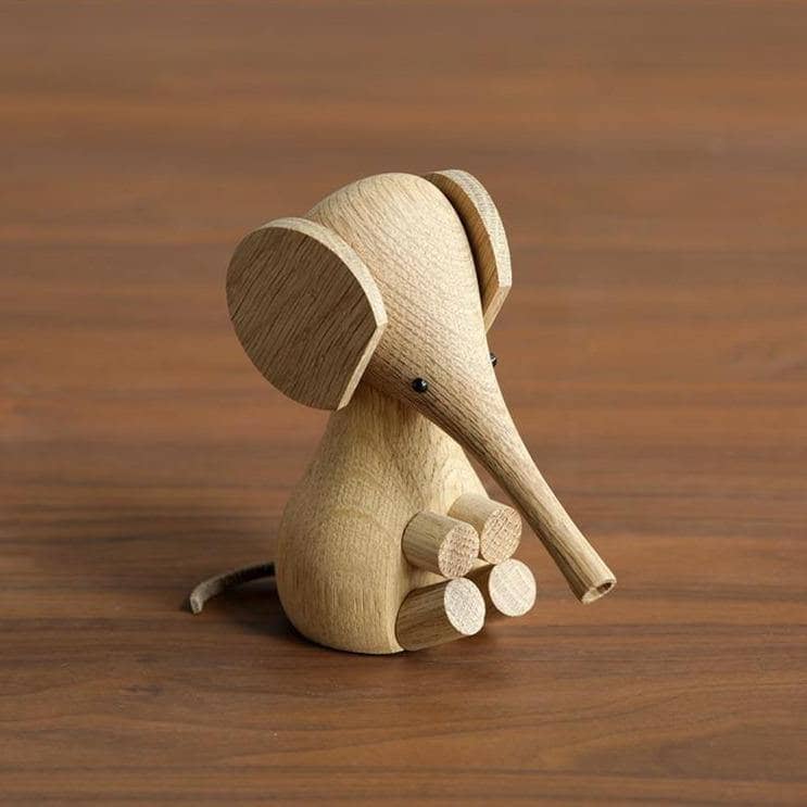 Solid Wood Elephant Puppet - Playful & Charming Nordic Home Decor