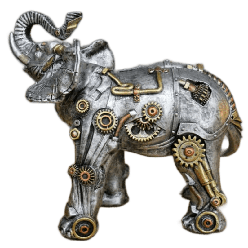 Steampunk Sausage Dog Resin Statue: Unconventional Sculpture Decoration