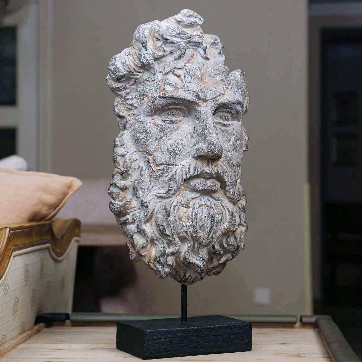 Stone Face Sculpture: Modern and Artistic Home Decor with Imitate Stone Resin