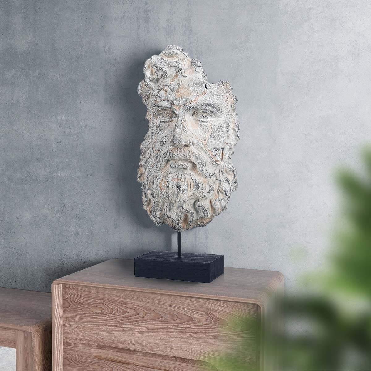 Stone Face Sculpture: Modern and Artistic Home Decor with Imitate Stone Resin