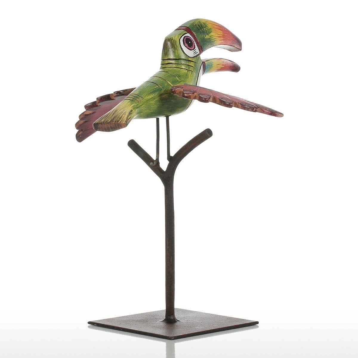 Tropical Bird Sculpture - Contemporary Home Decor Accent