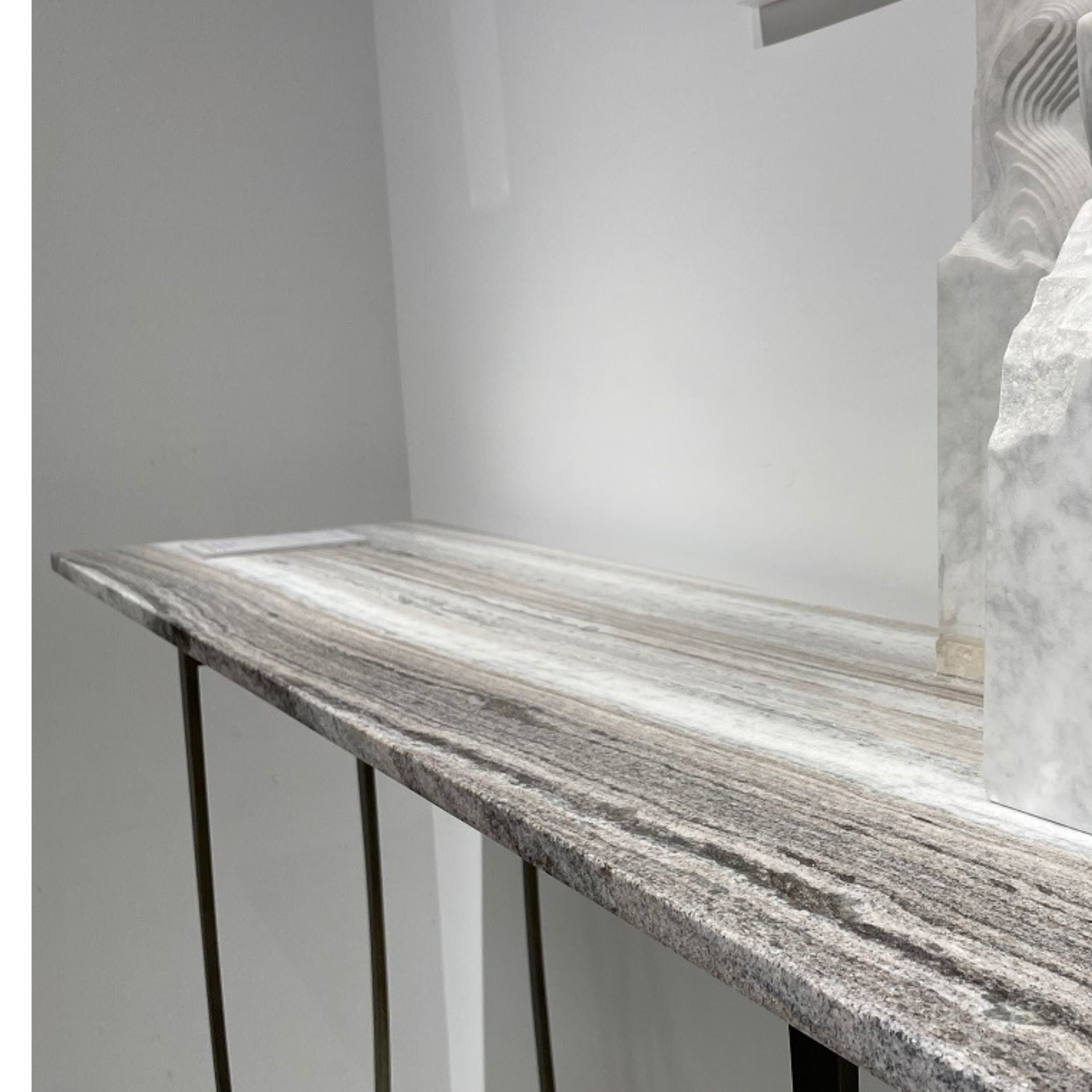 Natural Stone Water Melody Stainless Steel Console Table 421HT