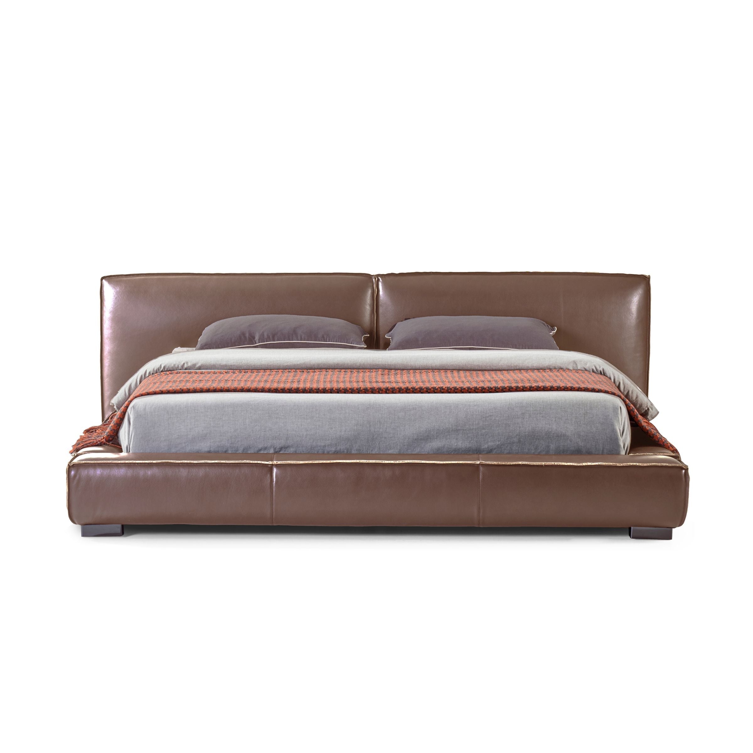 New Melano Bed Wooden Frame Full Leather B023