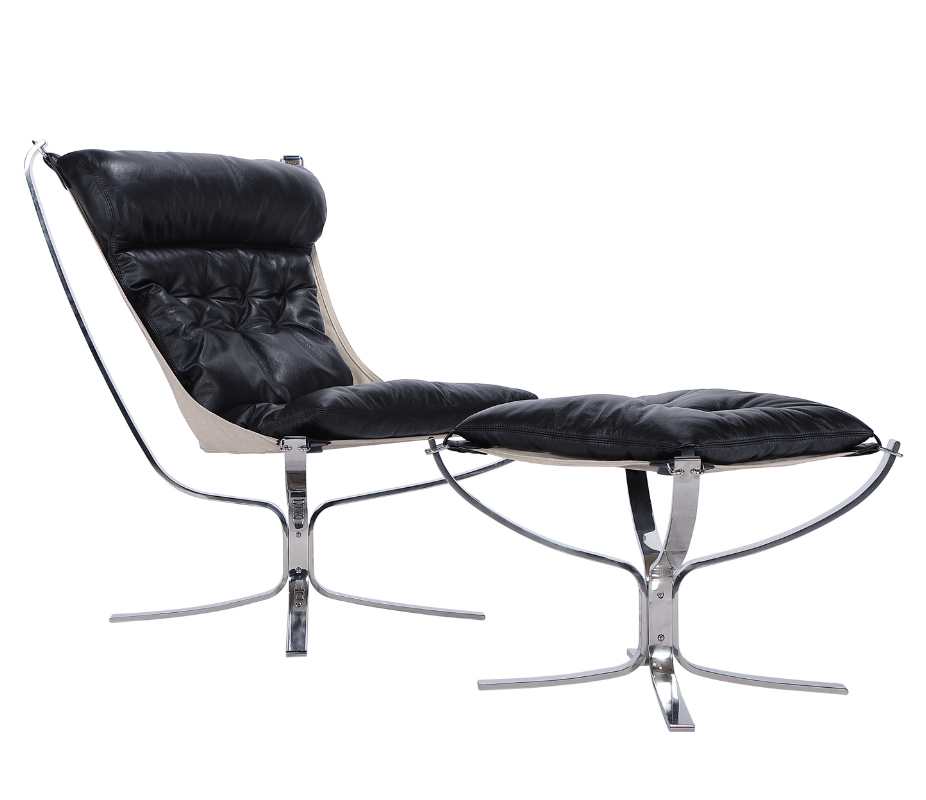 Falcon Style Lounge Chair and Ottoman