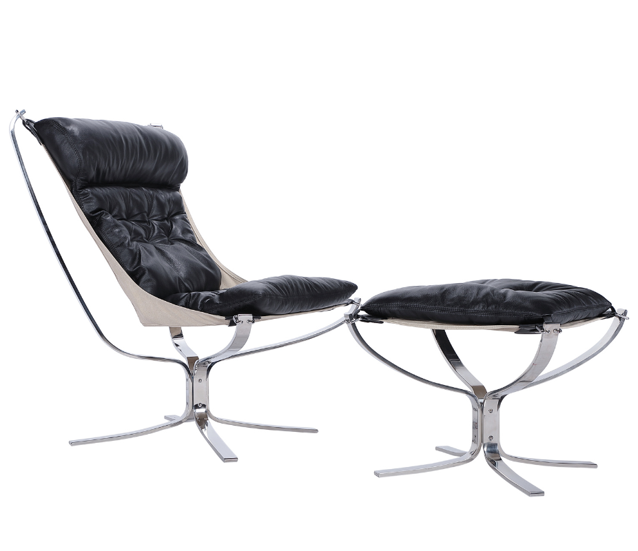 Falcon Style Lounge Chair and Ottoman