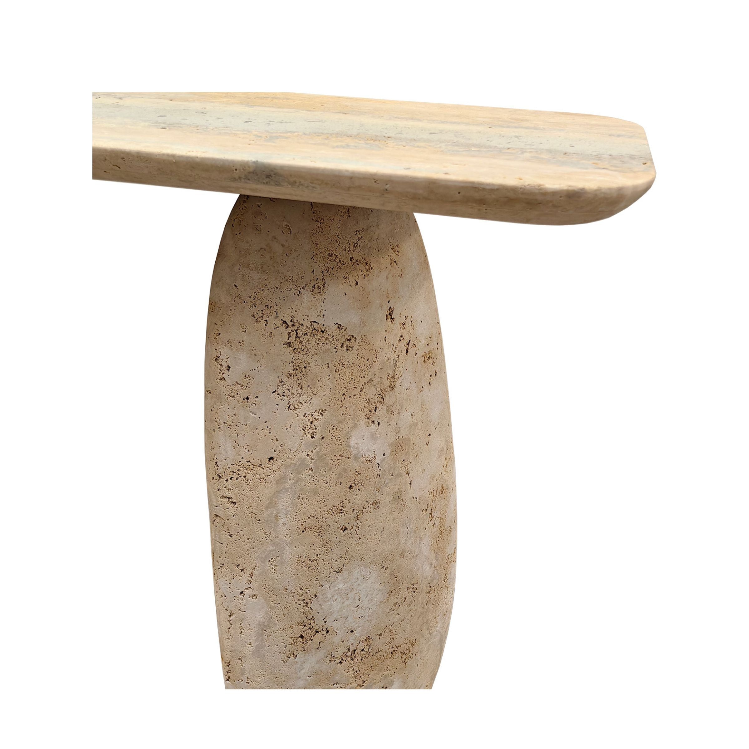 Pre-order 25 Days for Delivery - Lisbon Travertine Console Table - 495DTS