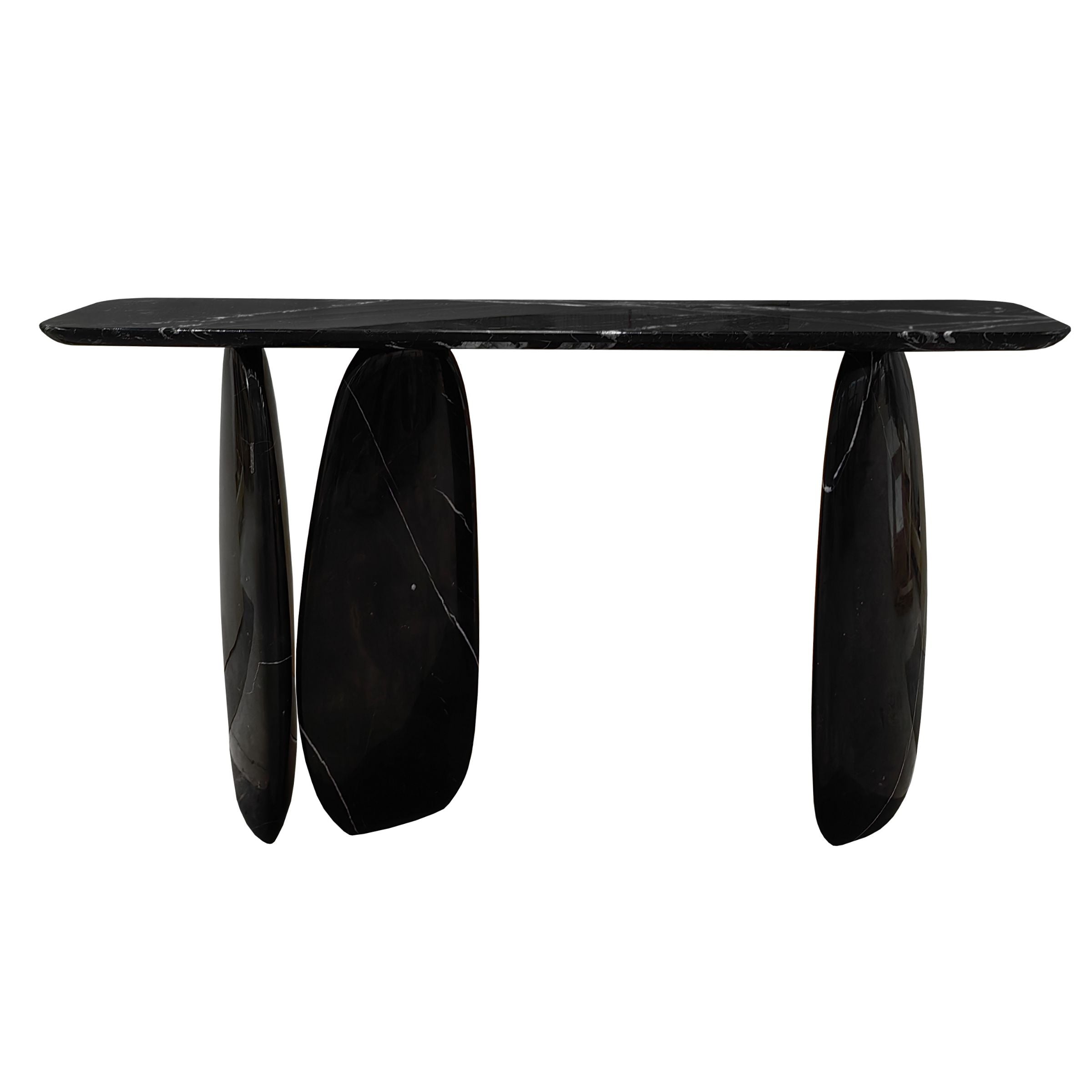 Pre Order 25 Days Delivery - Lisbon Nero Marquina Console Table - 495DTN