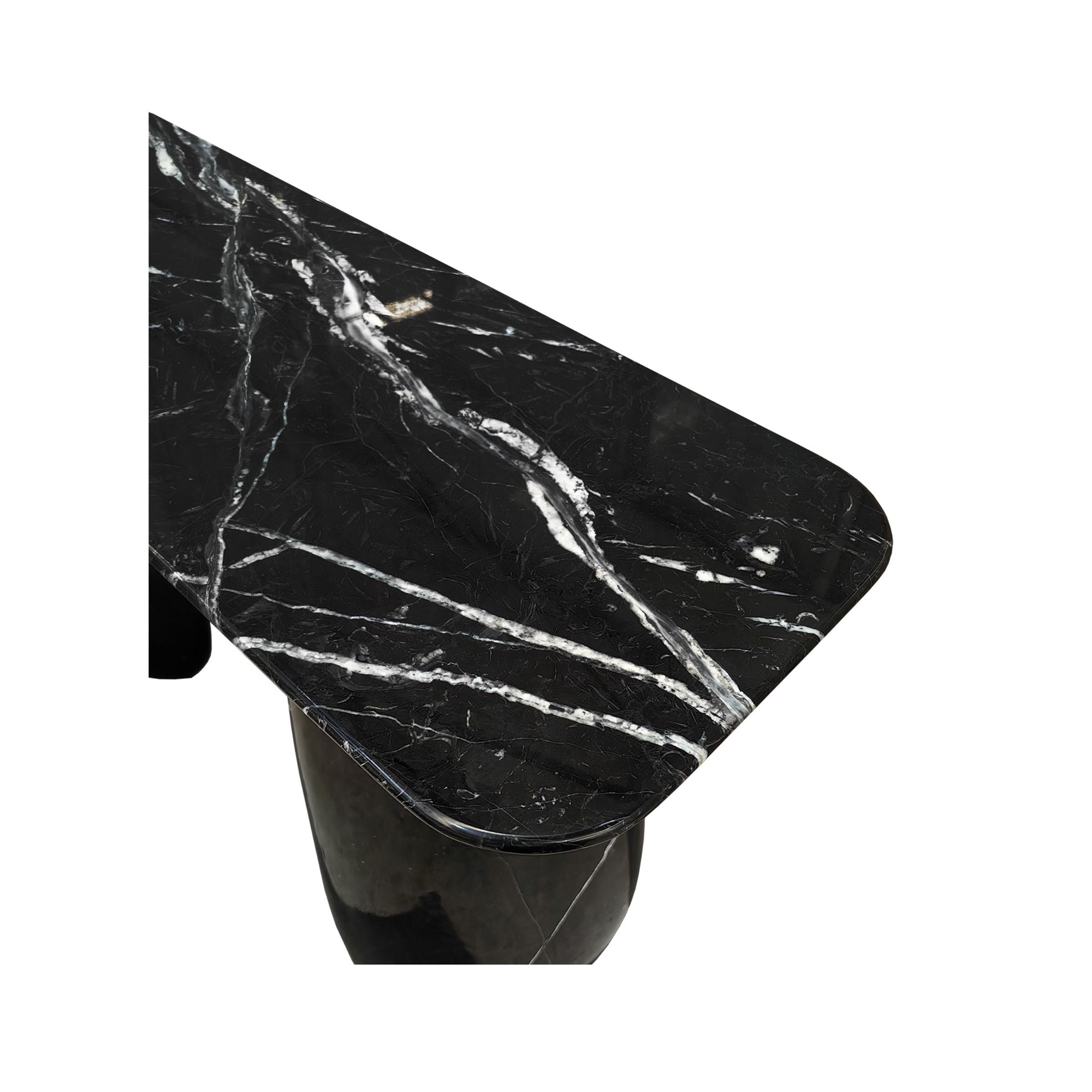 Pre Order 25 Days Delivery - Lisbon Nero Marquina Console Table - 495DTN