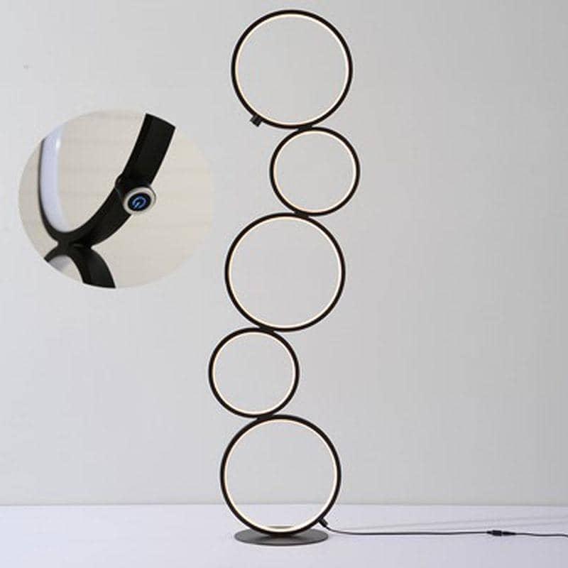 Vertical Five Rings Floor Lamp - Unique & Modern Lighting for Home Decor